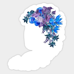 With flowers in her hair Sticker